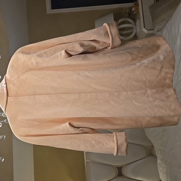 Ahsley Scott Vintage Wool Stylish Women's Pea Coat in Light Peach - Picture 5 of 16